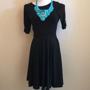 Express black skater dress